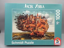 Fliegende Stadt Jacek Yerka - 1000 Teile Künstler Puzzle Schmidt  59512 Rarität 