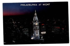 Philadelphia at Night Philadelphia Pennsylvania vintage postcard h361