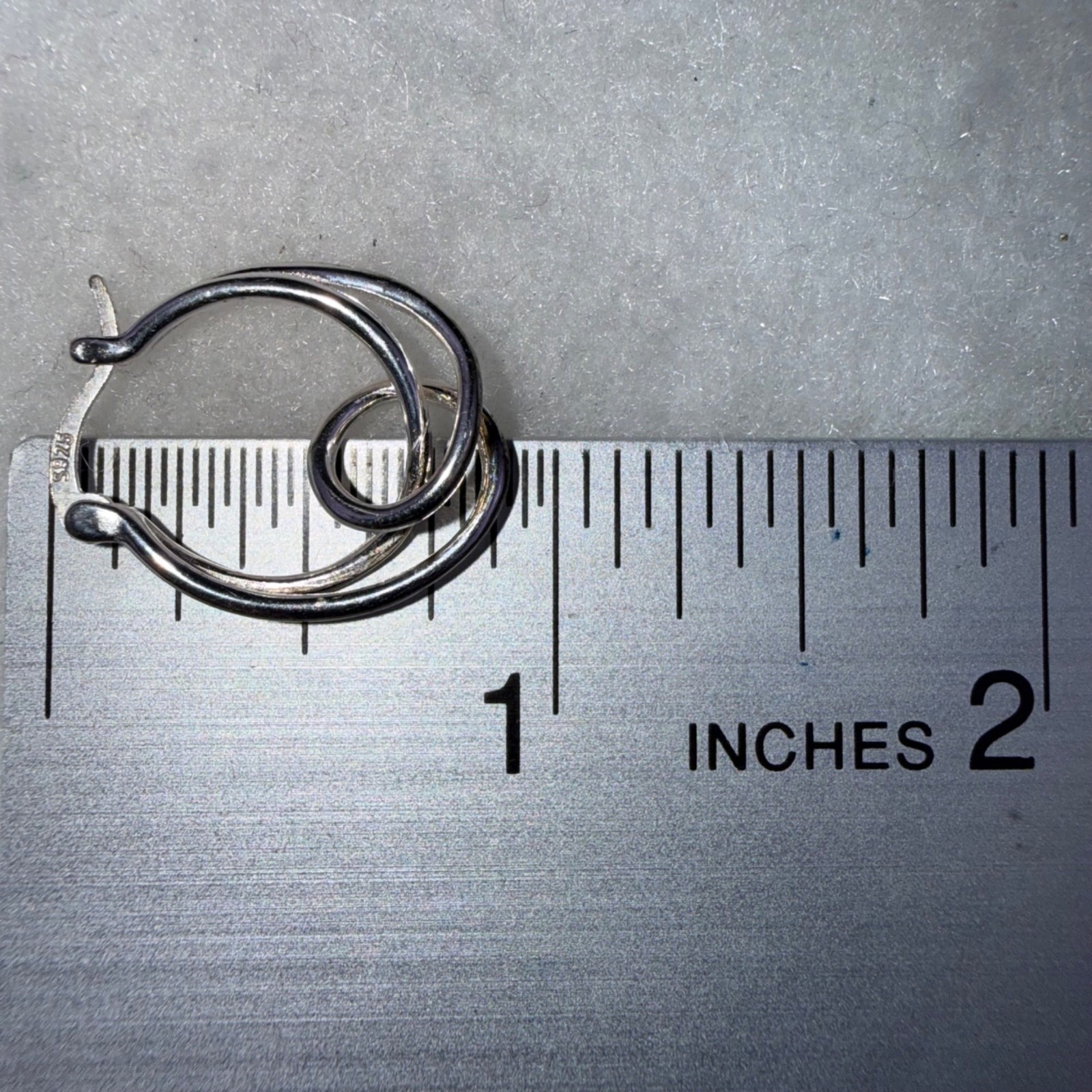 Sterling Silver Womens Twisted Loop Earrings .925… - image 3