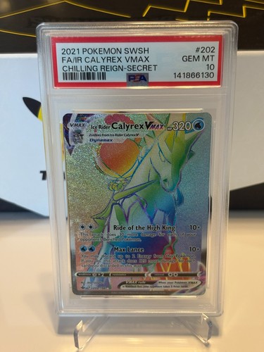 Ice Rider Calyrex VMAX graded PSA 10 for sale on eBay