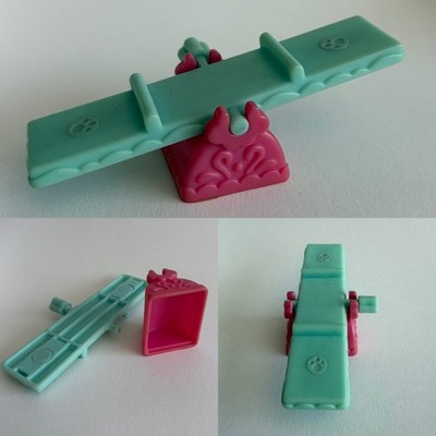 Vintage magnetische Littlest Pet Shop türkis und rosa Wippe/Wippe Wippe