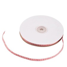 45M Volle Rollenlänge Gingham Ribbon Sewing Crafts, 6Mm Wide rot K2B41592