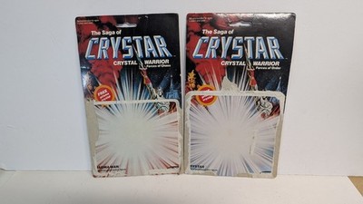 Crystar Crystal Warrior Rare Remco 1982 Vtg CARD BACK LOT Magma Man Packaging 