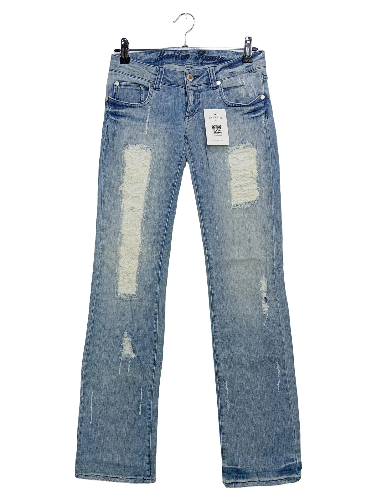 MADISON Damen Destroyed Jeans W25/34 Blau Casual Denim Hose