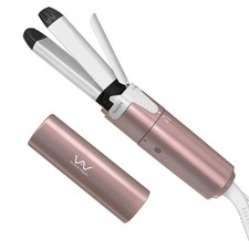 Mini Travel 2 in 1 Curling Iron Small Hair Straightener and Curler Dual Volta...