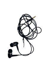 Black In-Ear Wired Earphones W/ 3.5mm Gold-Plated Jack/Silicone Ear Tips S180