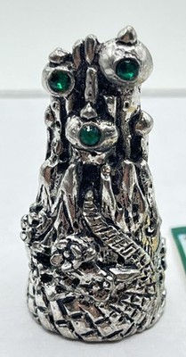 Comstock Wizard of Oz Decorative Pewter Thimble Emerald City Land Of Oz