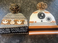 Star Wars BB-8 Knit Winter Beanies w/ Pom Youth One Size Lucasfilm Disney- Set/2