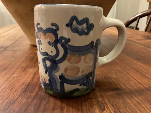 Vintage Mary A Hadley Pottery Farm Series Cow Coffee/Tea Mug/Cup
