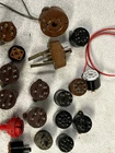 LOT OF (18) VACUUM TUBE TEST SOCKET ADAPTERS-