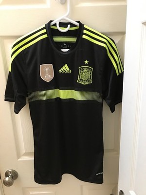 ADIDAS Spain National Team 2014 World Cup Soccer Black 3rd Jersey Sz. S * NWT