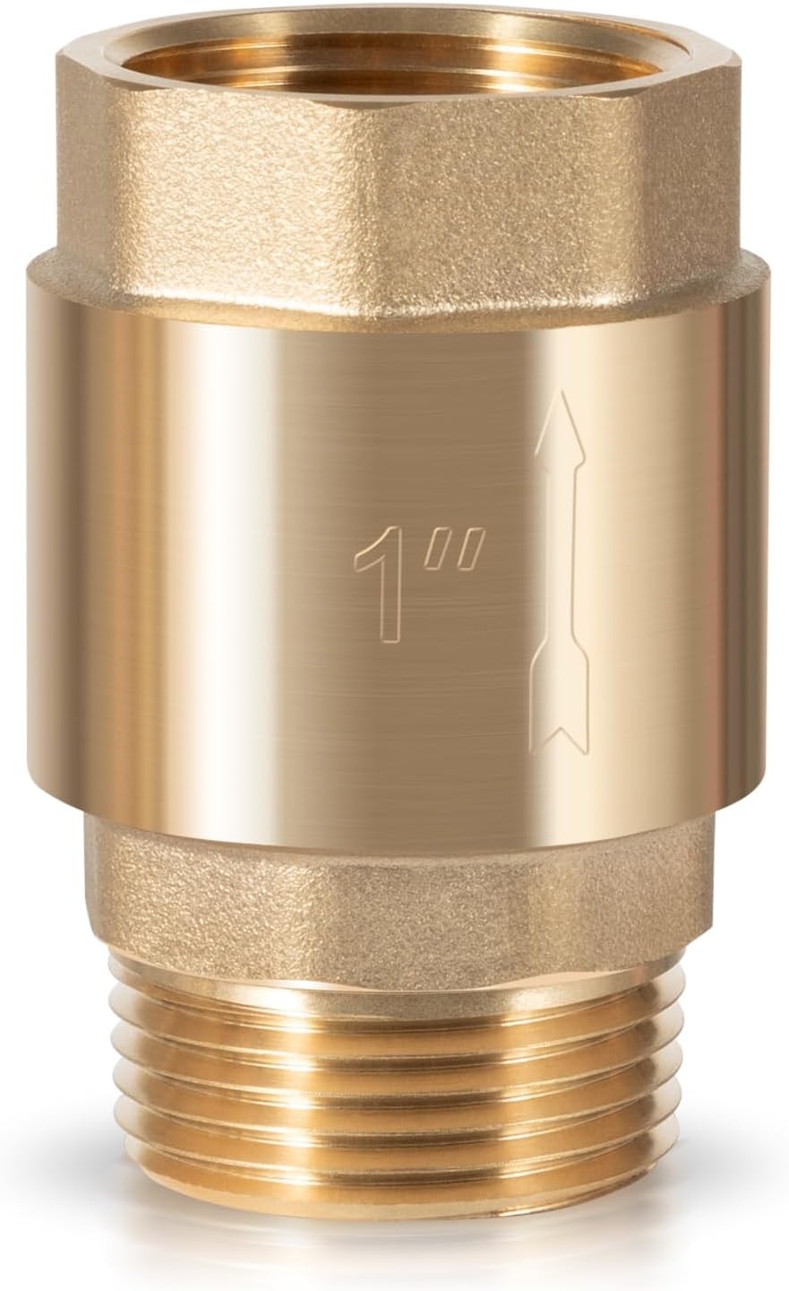 One Way Brass Check Valve 1" NPT Prevent Backflow Water Check Valve SP0465X-100