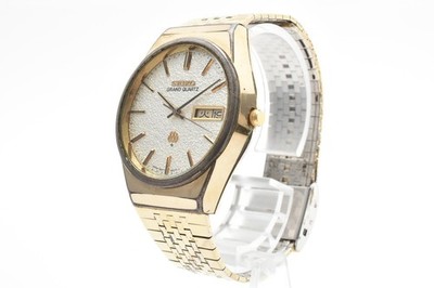 Vintage [ Exc+5 ] SEIKO Grand Quartz 9943-8020 Gold Dial Mens Watch JAPAN