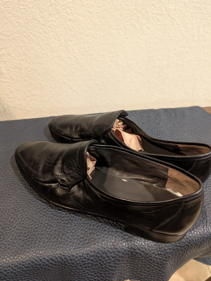 Mocasín Bally de cuero negro para hombre talla 10 Foto 3 de 4