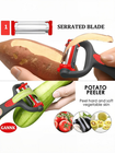 3 In 1 Rotary Vegetable Peeler Julienne Cutter Potato Apple Carrot Trio Slicer