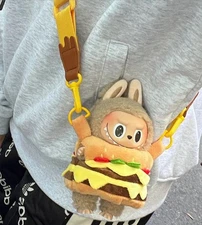 (No Dolls) New Hungry Burger Outfit for LUFUFU Macaron 17cm and Have A Seat 15cm