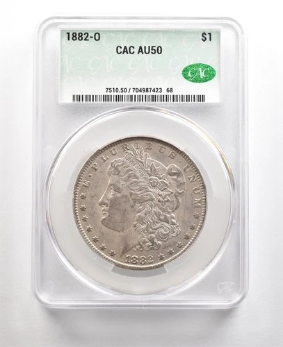 1882-O Morgan Silver Dollar AU50 CAC CACg *5477