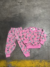 Vintage Mickey/Minnie Mouse Girls Size 2T Set Top  Pants Pink AOP Print