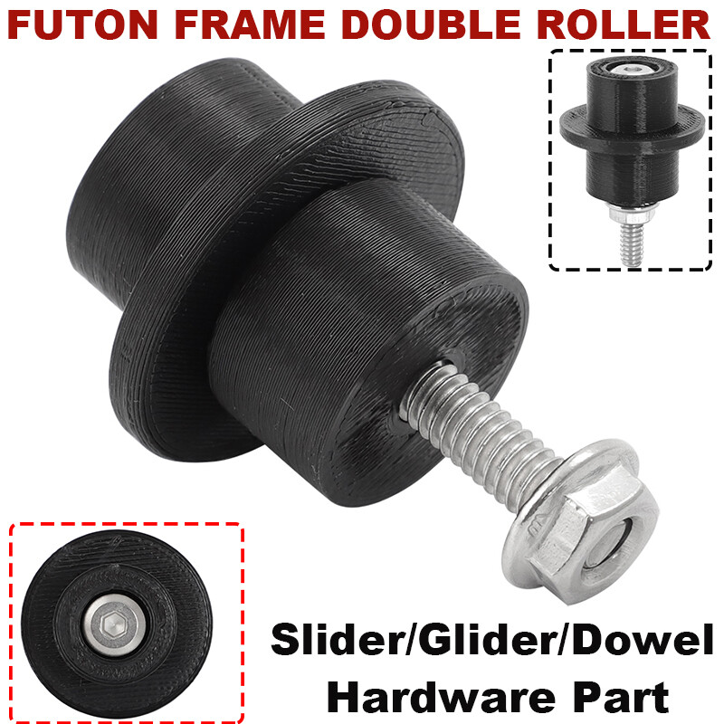 Futon Frame Double Roller (Sold Each) - Slider - Glider - Dowel - Hardware Part