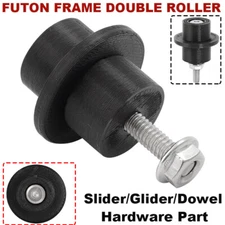 Futon Frame Double Roller (Sold Each) - Slider - Glider - Dowel - Plastic, Steel
