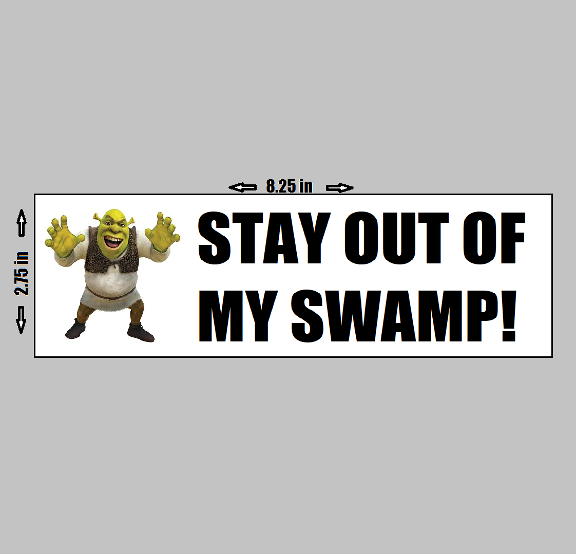 Shrek in his croc swamp Sticker for Sale by KingArt1234