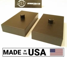 [SR] 1" Billet Rear Lift Blocks Kit for Titan / Silverado 2500 3500 HD (BLACK)