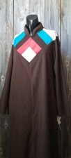 Vintage Kayser Splendalour Long Housecoat Modern Brown Lounger Small
