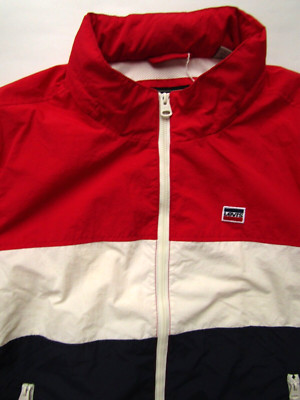Levi's Herren leichte Windjacke Large rot, weiß & blau Nylon LJKTC195
