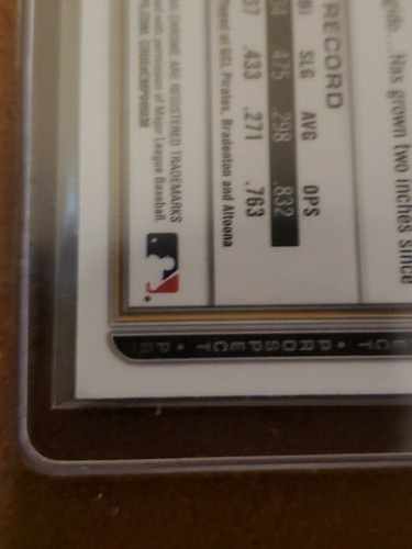 2021 BOWMAN CHROME SAPPHIRE BASE CARD PITTSBURGH PIRATES ONEIL CRUZ #BCP-24 - Photo 10 sur 10