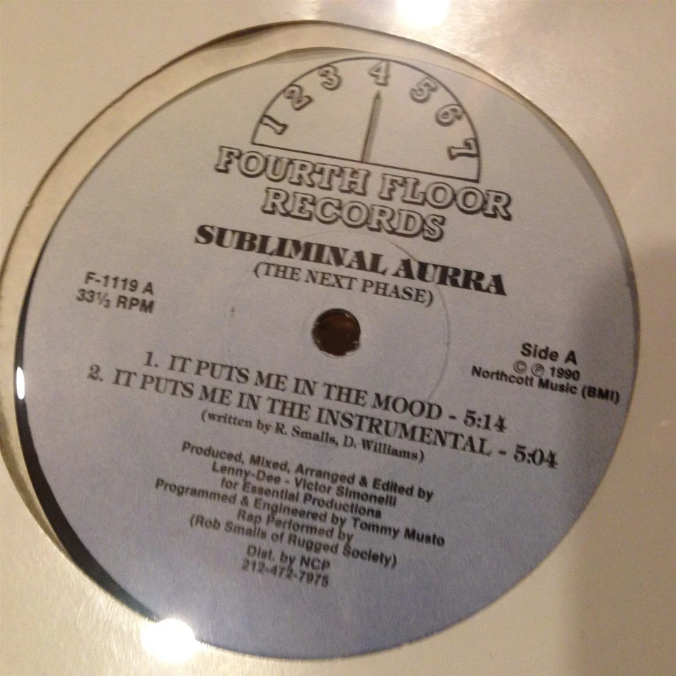 [EDM]~SEALED 12"~SUBLIMINAL AURRA~The Next Phase~[Puts Me In The Mood~Yazz On E~ - Image 2 of 3