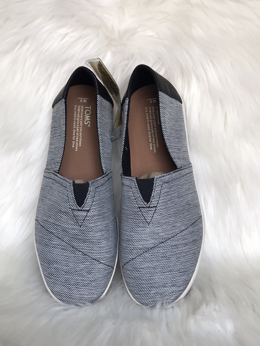 Toms Mens Ava Canvas Slip Ons Sz 9 Black Gray Toms canvas men Ava slip on Black/ spacedye Size 9 New | eBay main image 2