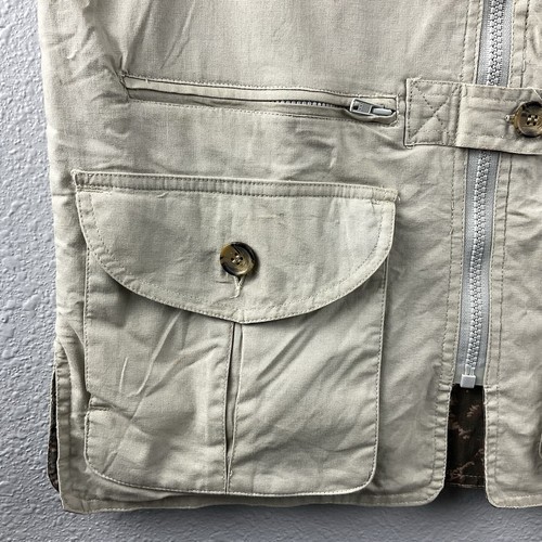 Vtg TAG Women's Safari Travel Vest Khaki Hunting Photography Pockets Full Zip S - Picture 7 of 19