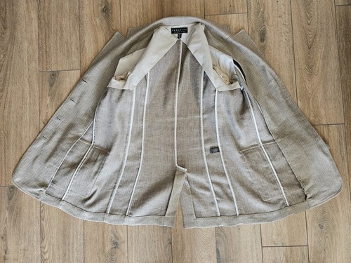 Peruvian Connection Beige Linen Blazer Size 10 UK/ 6 US - Picture 5 of 9