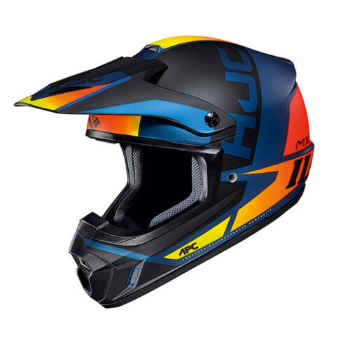HJC CS-MX 2 Creed Motocross Motorcycle Motorbike Helmet MC27SF Blue / Orange - Afbeelding 1 van 2