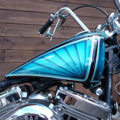 Tank im Amen Style 9 L Benzintank für Harley Softail ab 84 Bobber Style