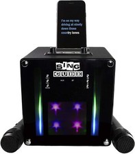 Rechargeable Bluetooth Karaoke Machine Lights and Two Microphone, 5W SINGCUB...