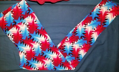 LuLaRoe OS Leggings USA AMERICA BLACK Military LE Flag STAR Patriotic Stretch | UK