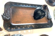 VTG Jan Barboglio angel wing tray 18"x10"”🌹 SIGNED Rectangle IRON Retired