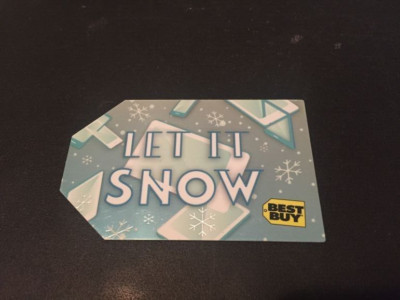 BEST BUY Let It Snow ( 2015 ) Die-Cut Foil Gift Card ( $0 )