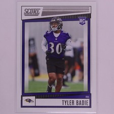 2022 Score Football NFL Tyler Badie RC #342 Ravens