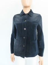 Christian Dior Navy Blue Distressed Corduroy Button Front Blazer Size F 34/US 2
