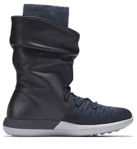 Womens NIKE ROSHE HI FLYKNIT Navy Trainers 861708 400 UK EU 40