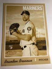 2019 Heritage High Number 5x7 Jumbo Brandon Brennan Mariners RC 672 01/10