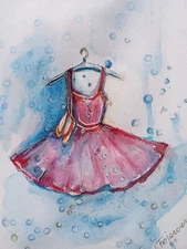 Watercolour Abstract Picture, Original, Handmade.