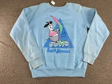 Surf Hound Sweatshirt Crewneck Heartland Beach Dog Animal Surfing YOUTH 80s VTG