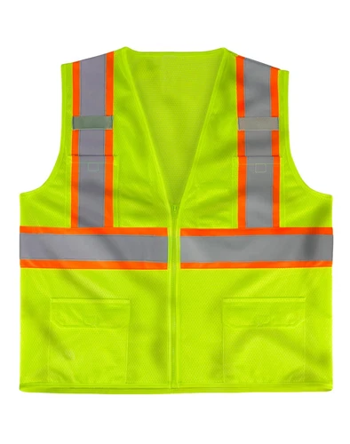 MAX430 - Class 2 Deluxe 8 Pocket Vest, Safety Green - product listing photo