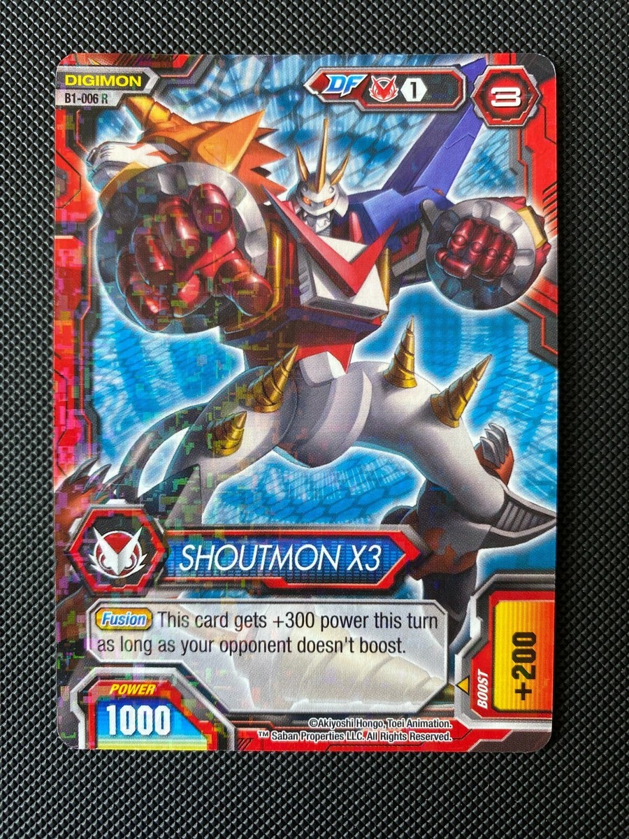 B1-006 R Shoutmon X3 Digimon Fusion New World Card Game Rare