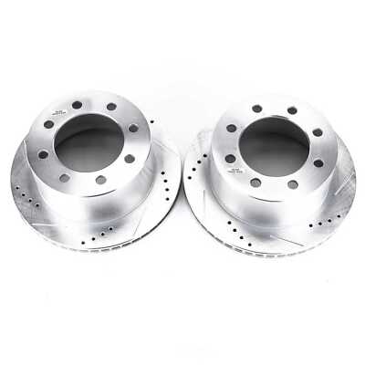 Disc Brake Rotor Set-Rear Drilled, Slotted and Zinc Plated Brake Rotor Pair