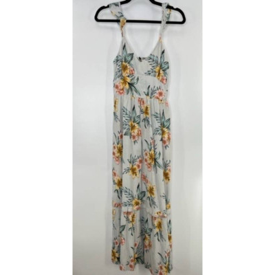 ROXY On A Wim Midi Strappy Dress Tropical Print Size Small NWOT