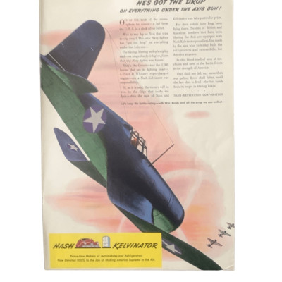 Vintage 1943 Nash Kelvinator He s Got The Drop Ad Advertisement